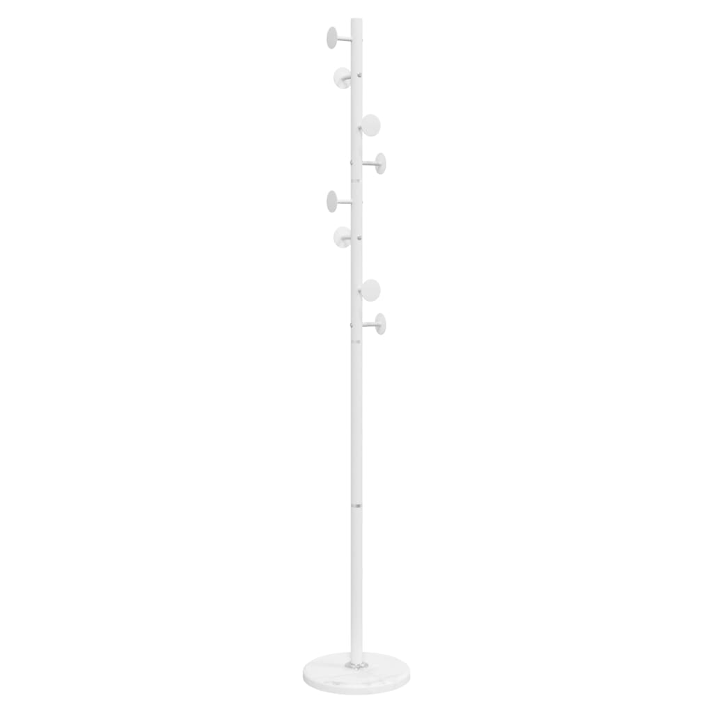 Appendiabiti Bianco 176 cm in Ferro Verniciato a Polvere