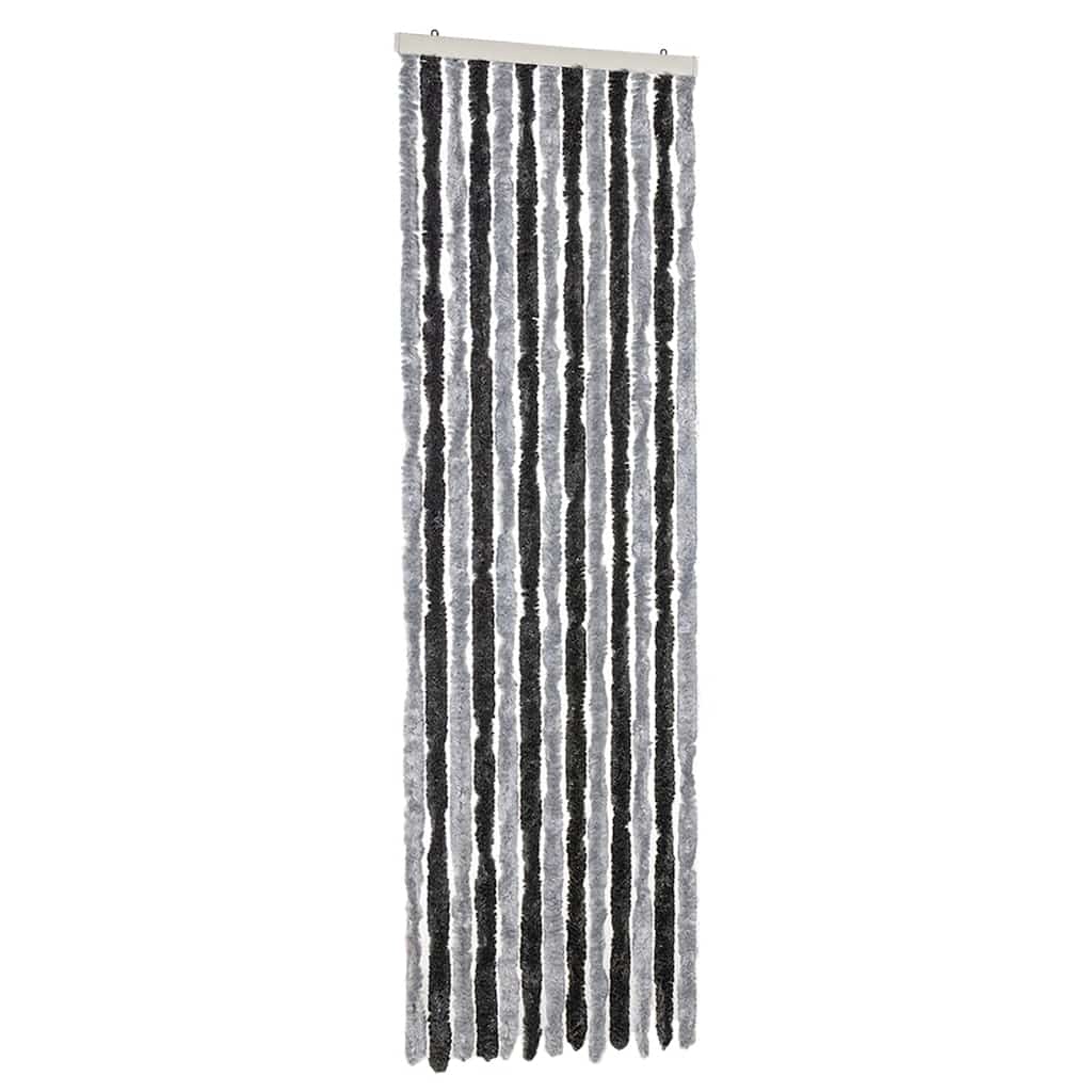 Tenda Antimosche Grigia e Nera 56x185 cm in Ciniglia