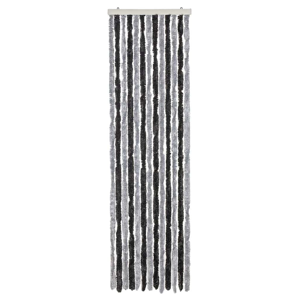 Tenda Antimosche Grigia e Nera 56x185 cm in Ciniglia