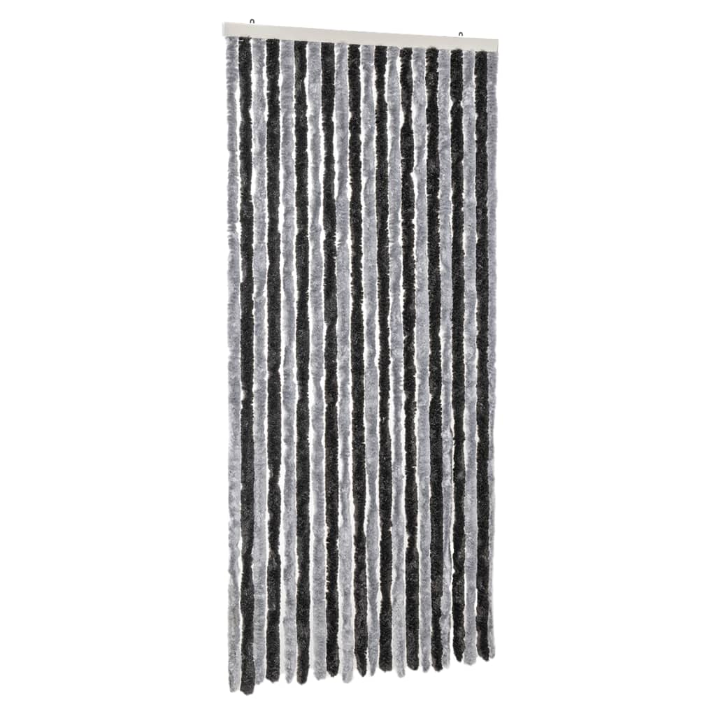Tenda Antimosche Grigia e Nera 90x200 cm in Ciniglia