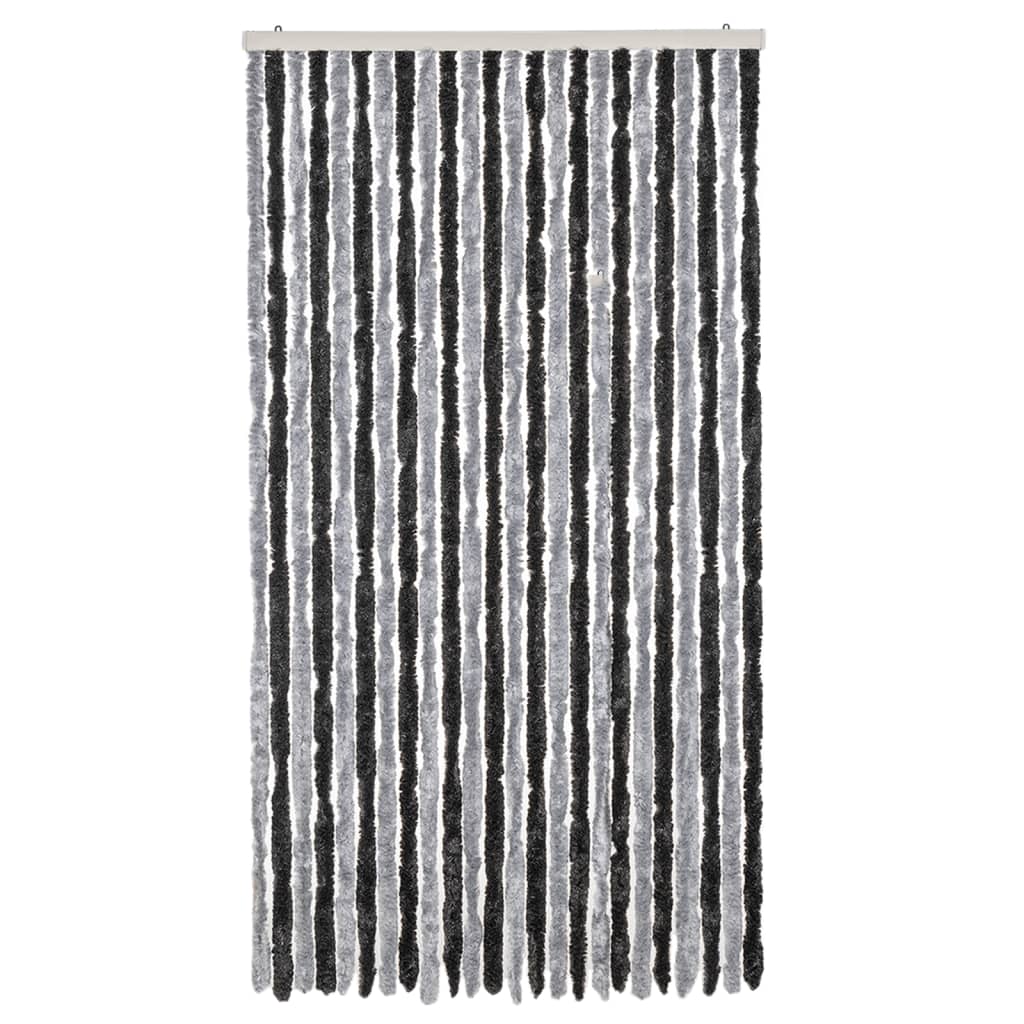Tenda Antimosche Grigia e Nera 100x200 cm in Ciniglia
