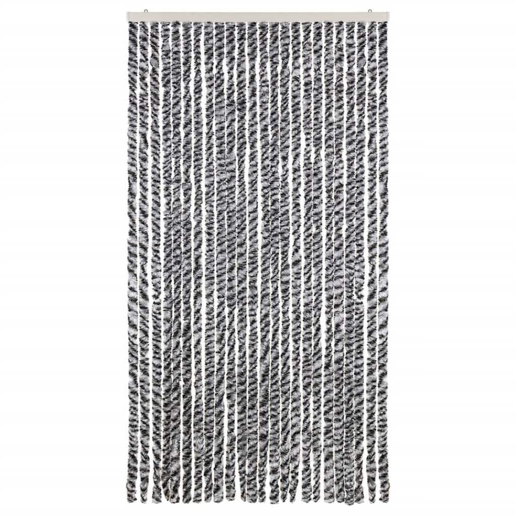 Tenda Antimosche Grigia Nera e Bianca 100x200 cm in Ciniglia