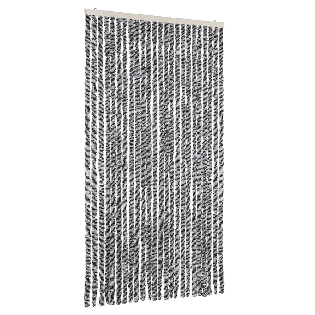 Tenda Antimosche Grigia Nera e Bianca 100x220 cm in Ciniglia