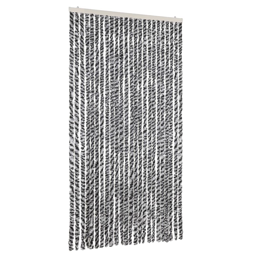 Tenda Antimosche Grigia Nera e Bianca 100x230 cm in Ciniglia