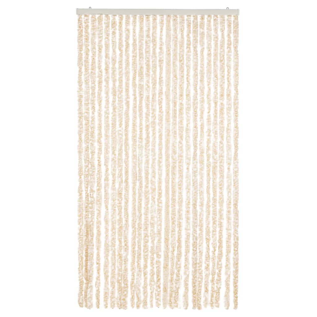 Tenda Antimosche Beige e Bianca 100x200 cm in Ciniglia