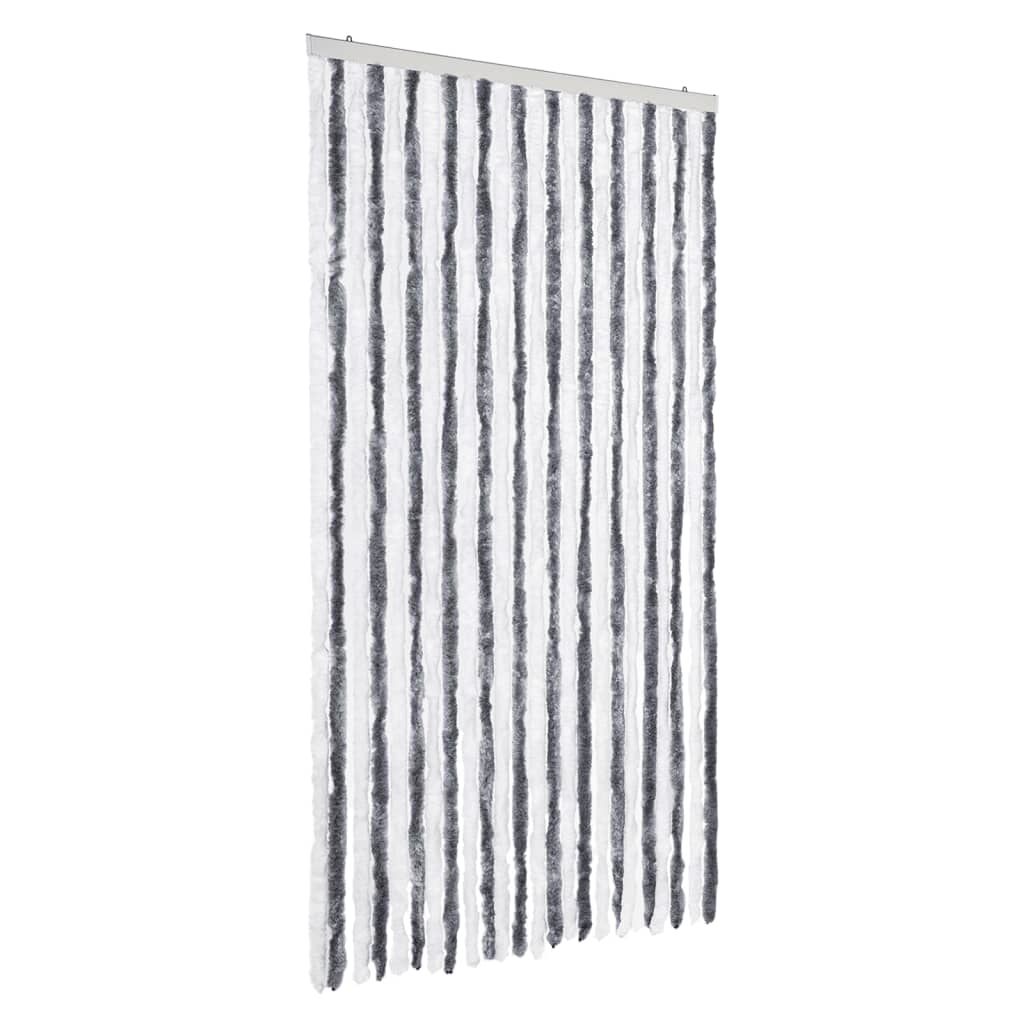Tenda Antimosche Grigia e Bianca 100x200 cm in Ciniglia