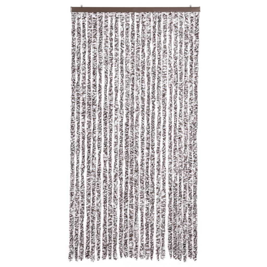 Tenda Antimosche Marrone e Beige 100x230 cm in Ciniglia