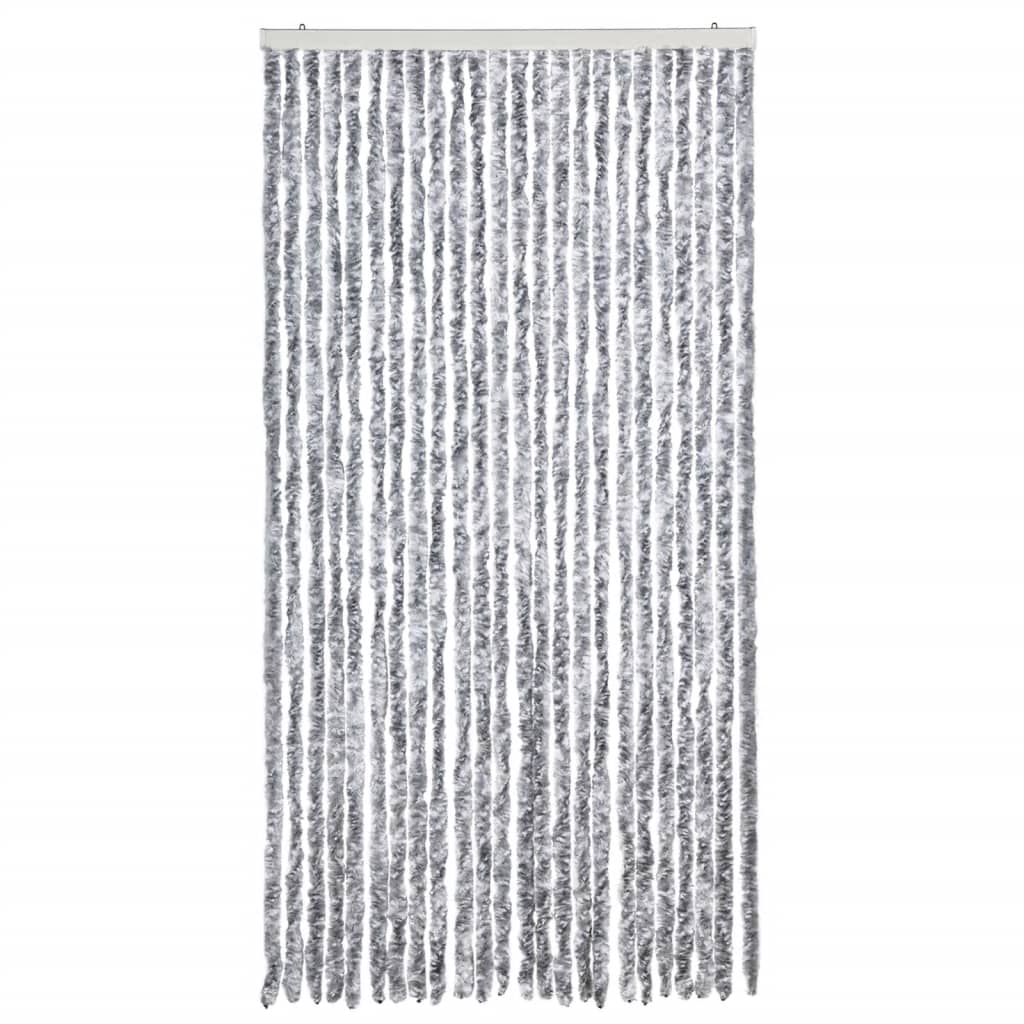 Tenda Antimosche Grigio e Bianca 100x230 cm in Ciniglia