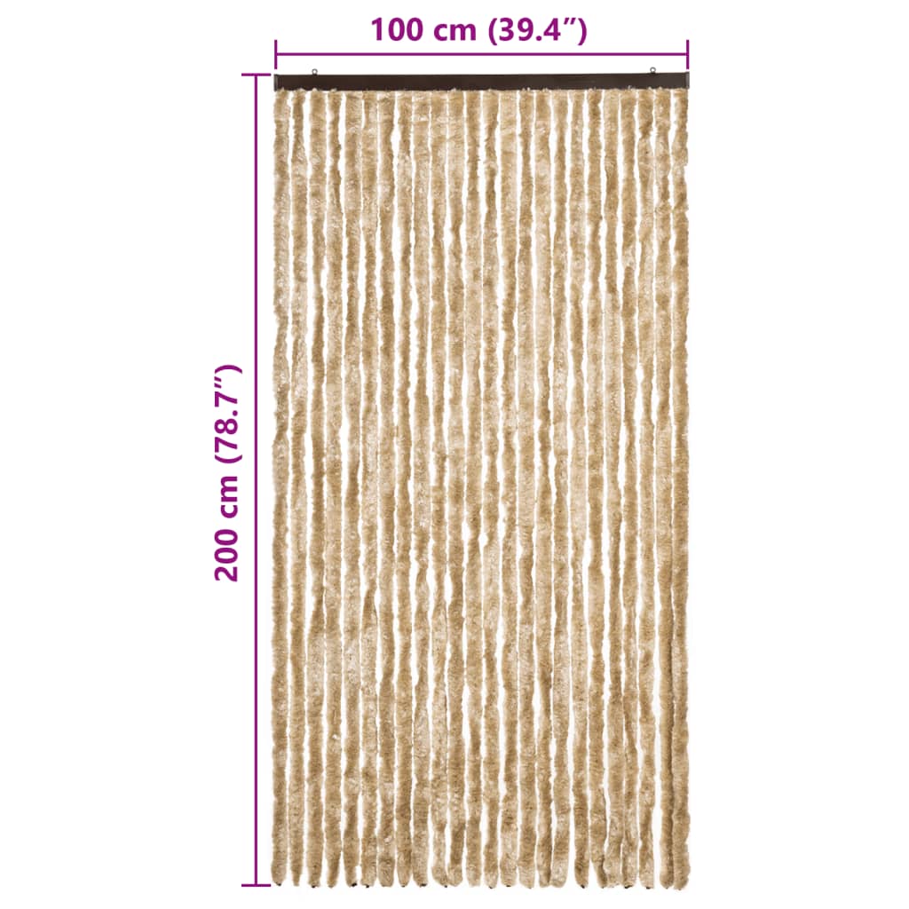 Tenda Antimosche Beige 100x200 cm in Ciniglia