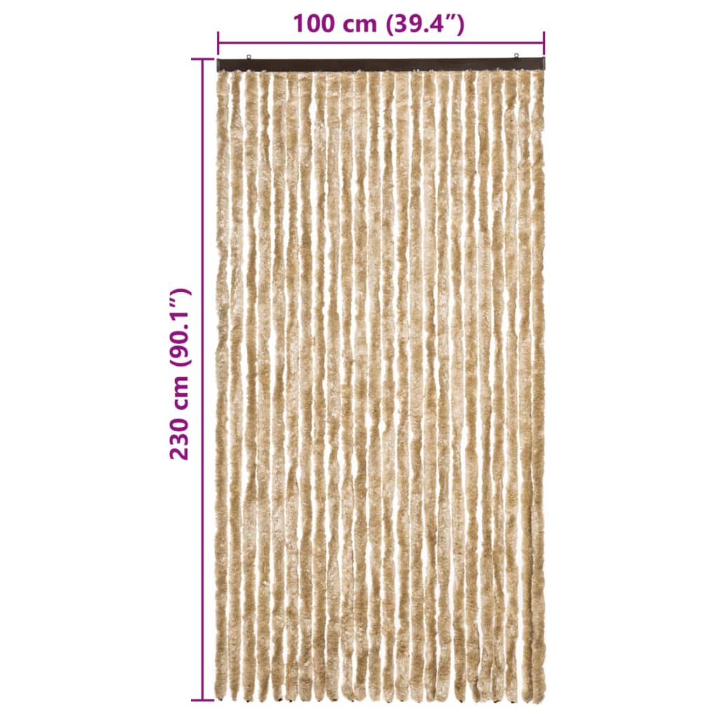 Tenda Antimosche Beige 100x230 cm in Ciniglia