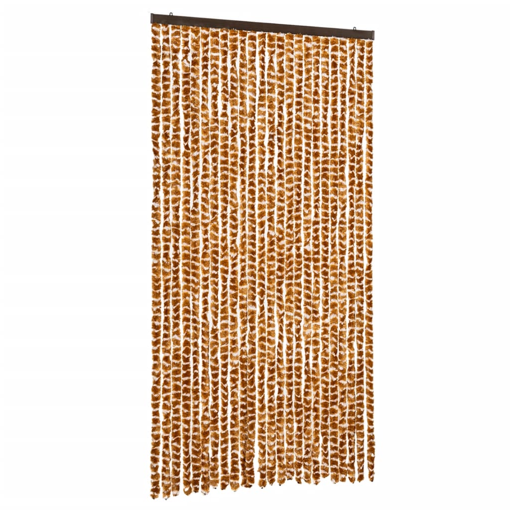 Tenda Antimosche Ocra e Bianca 100x200 cm in Ciniglia
