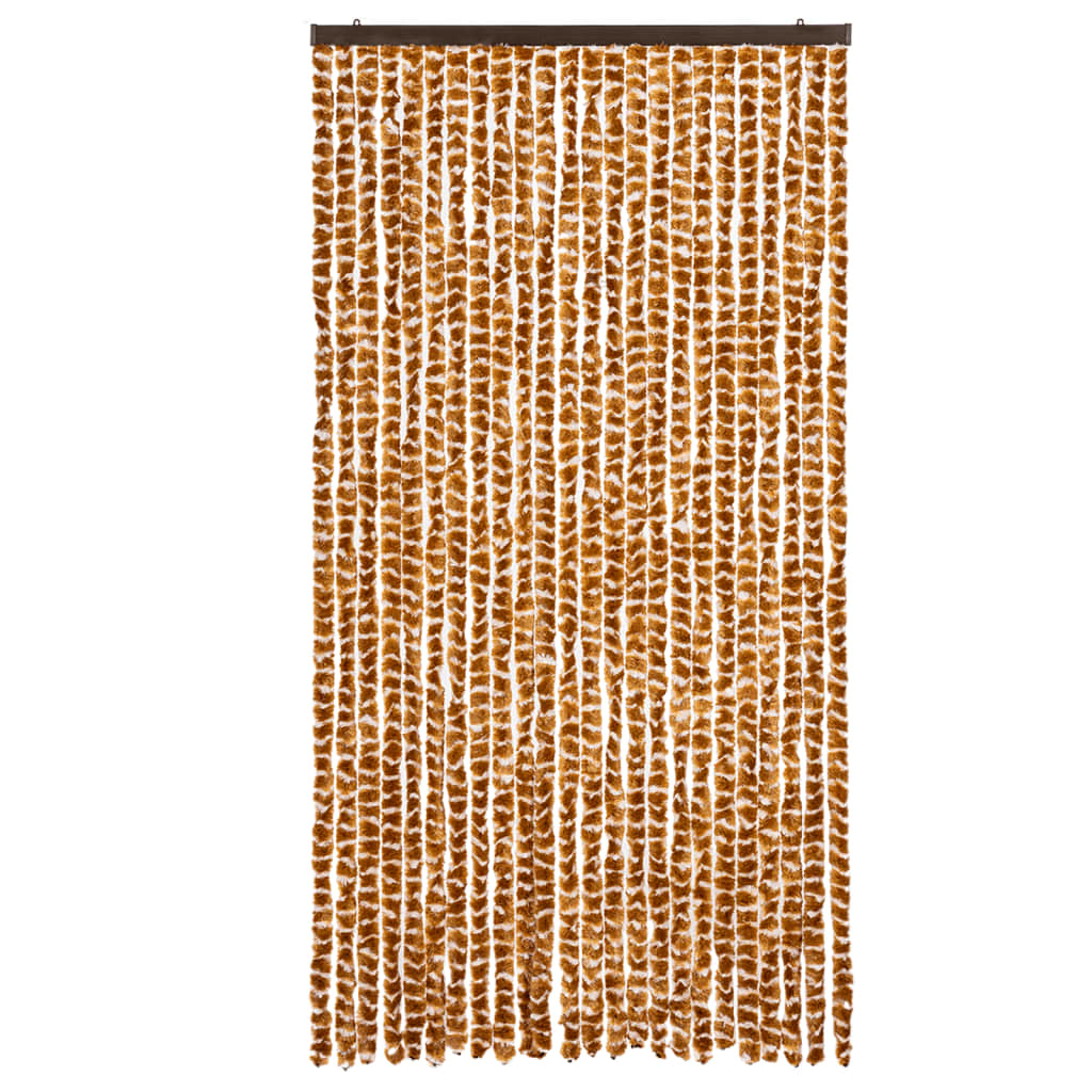 Tenda Antimosche Ocra e Bianca 100x200 cm in Ciniglia