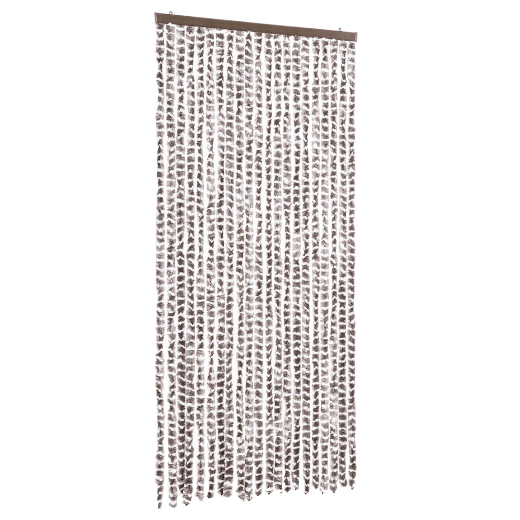 Tenda Antimosche Tortora e Bianca 90x200 cm in Ciniglia