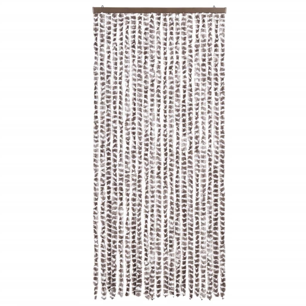 Tenda Antimosche Tortora e Bianca 90x200 cm in Ciniglia