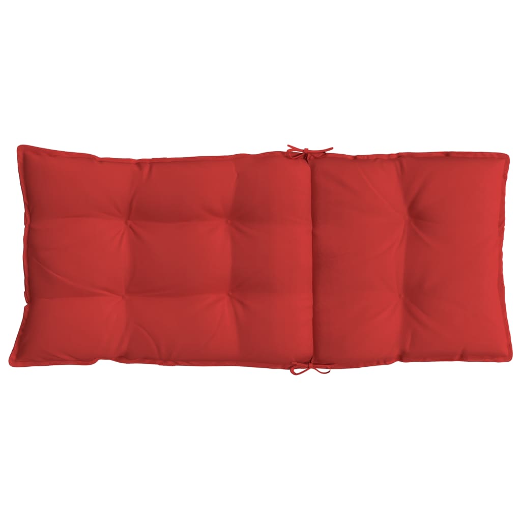 Cuscini per Sedia con Schienale Alto 4 pz Rosso Tessuto Oxford