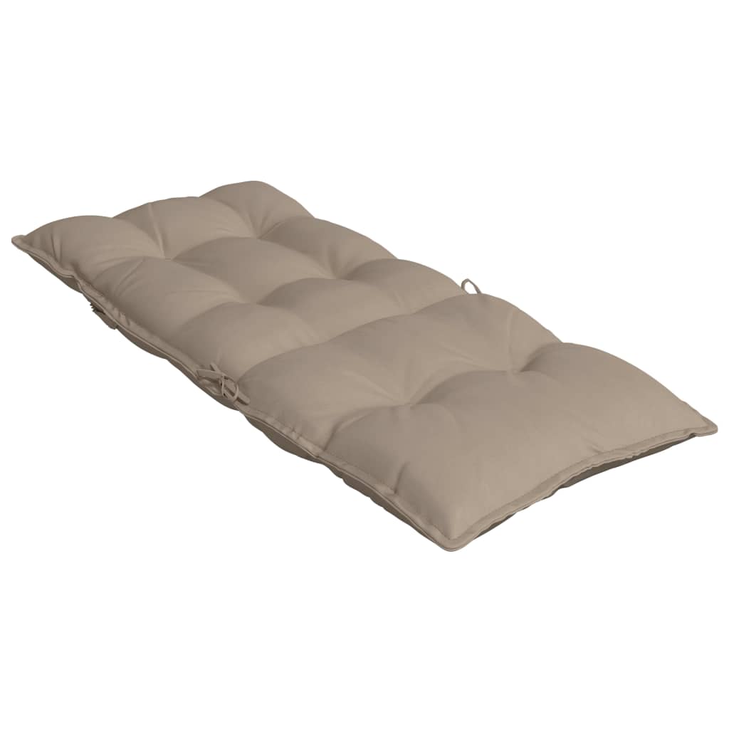 Cuscini per Sedia con Schienale Alto 6pz Tortora Tessuto Oxford