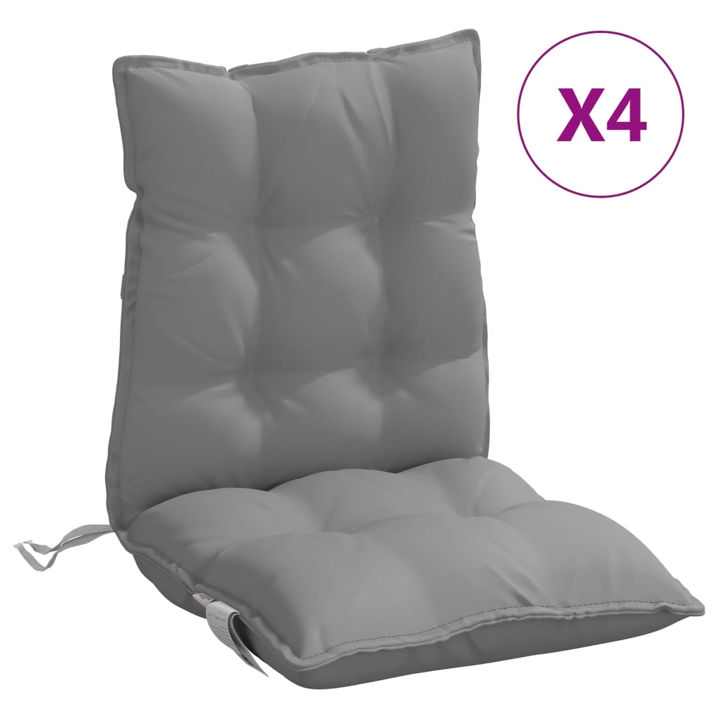Cuscino da Esterno 4 pz Grigio 100 x 50 x 7 cm