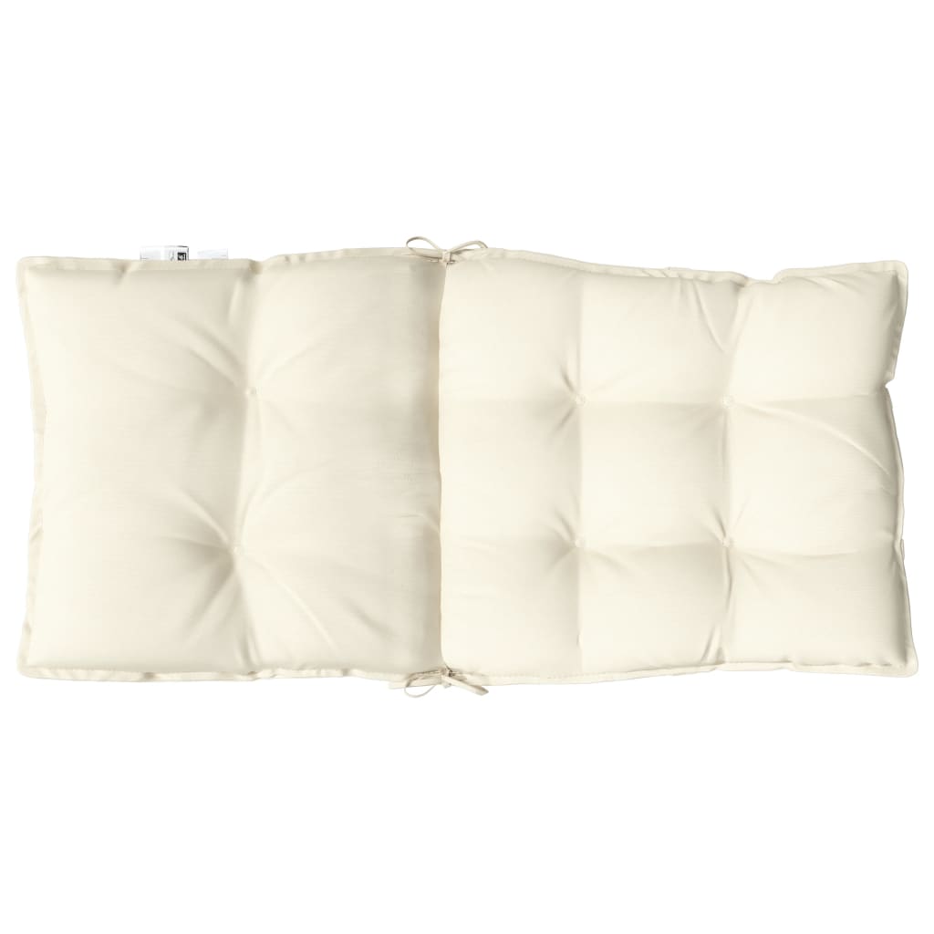 Cuscino da Esterno 2 pz Crema 100 x 50 x 7 cm