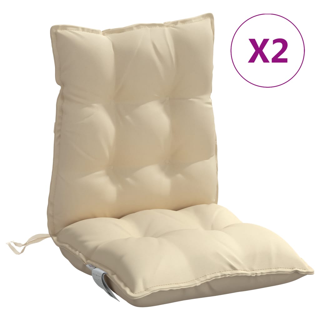Cuscino da Esterno 2 pz Beige 100 x 50 x 7 cm