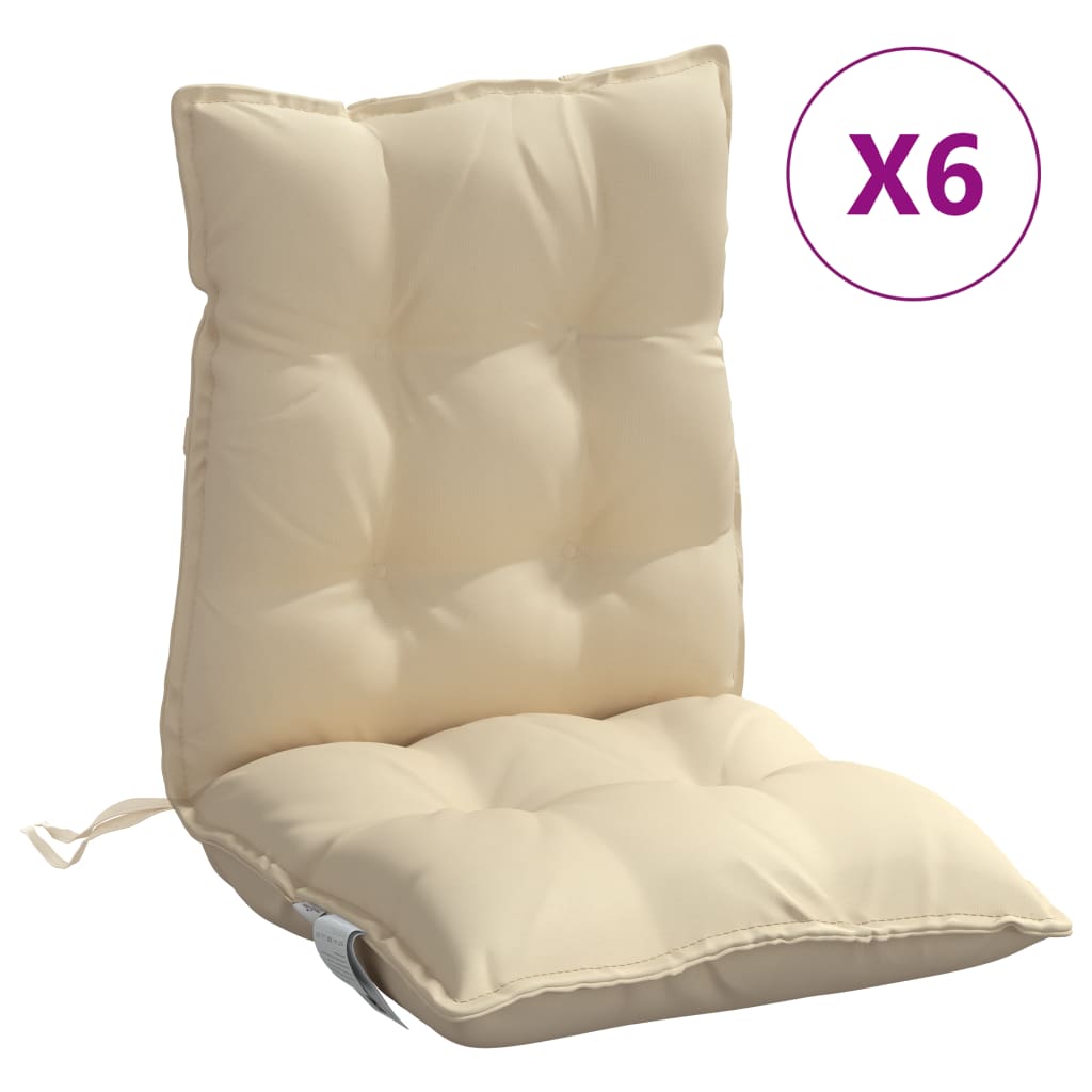 Cuscino da Esterno 6 pz Beige 100 x 50 x 7 cm