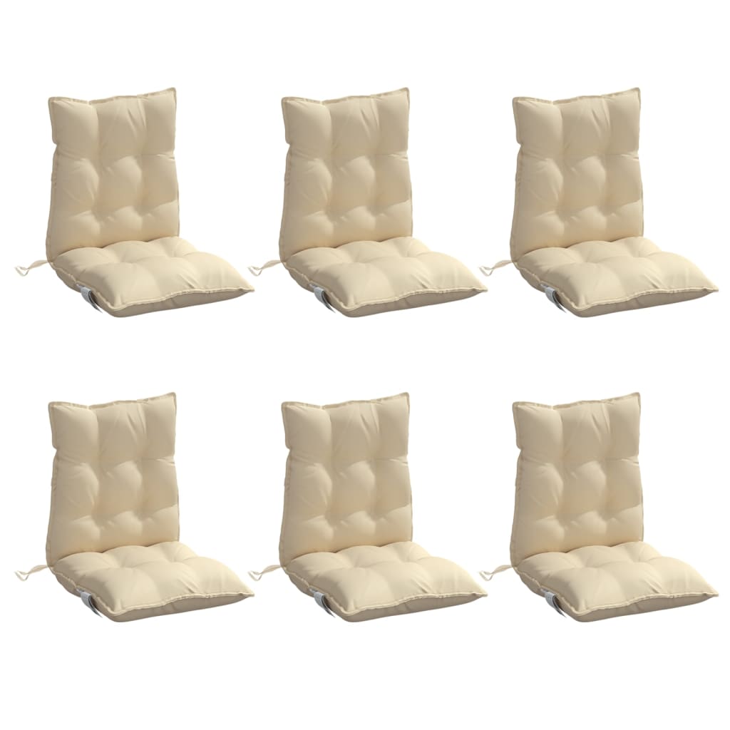 Cuscino da Esterno 6 pz Beige 100 x 50 x 7 cm