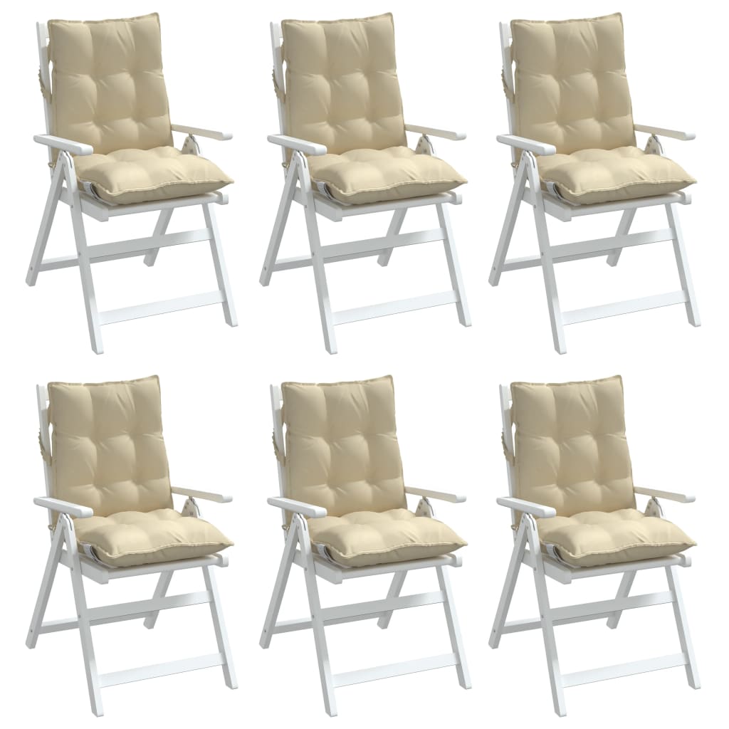 Cuscino da Esterno 6 pz Beige 100 x 50 x 7 cm