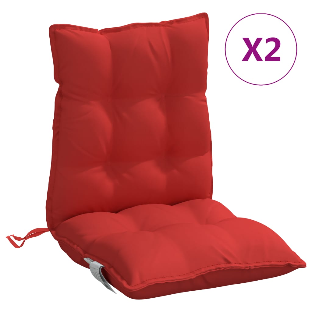 Cuscino da Esterno 2 pz Rosso 100 x 50 x 7 cm