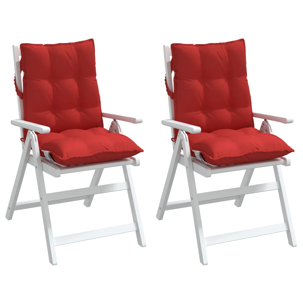Cuscino da Esterno 2 pz Rosso 100 x 50 x 7 cm