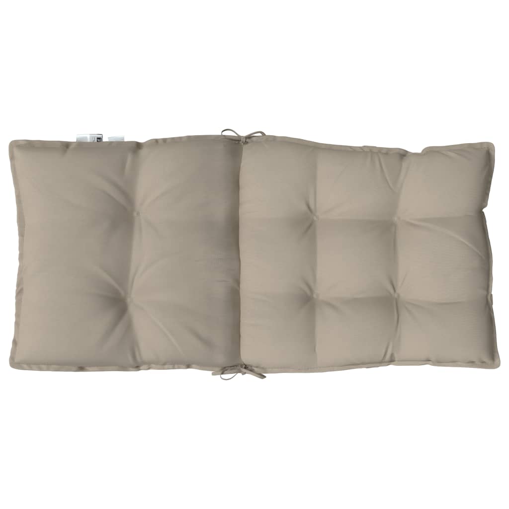 Cuscino da Esterno 4 pz Tortora 100 x 50 x 7 cm