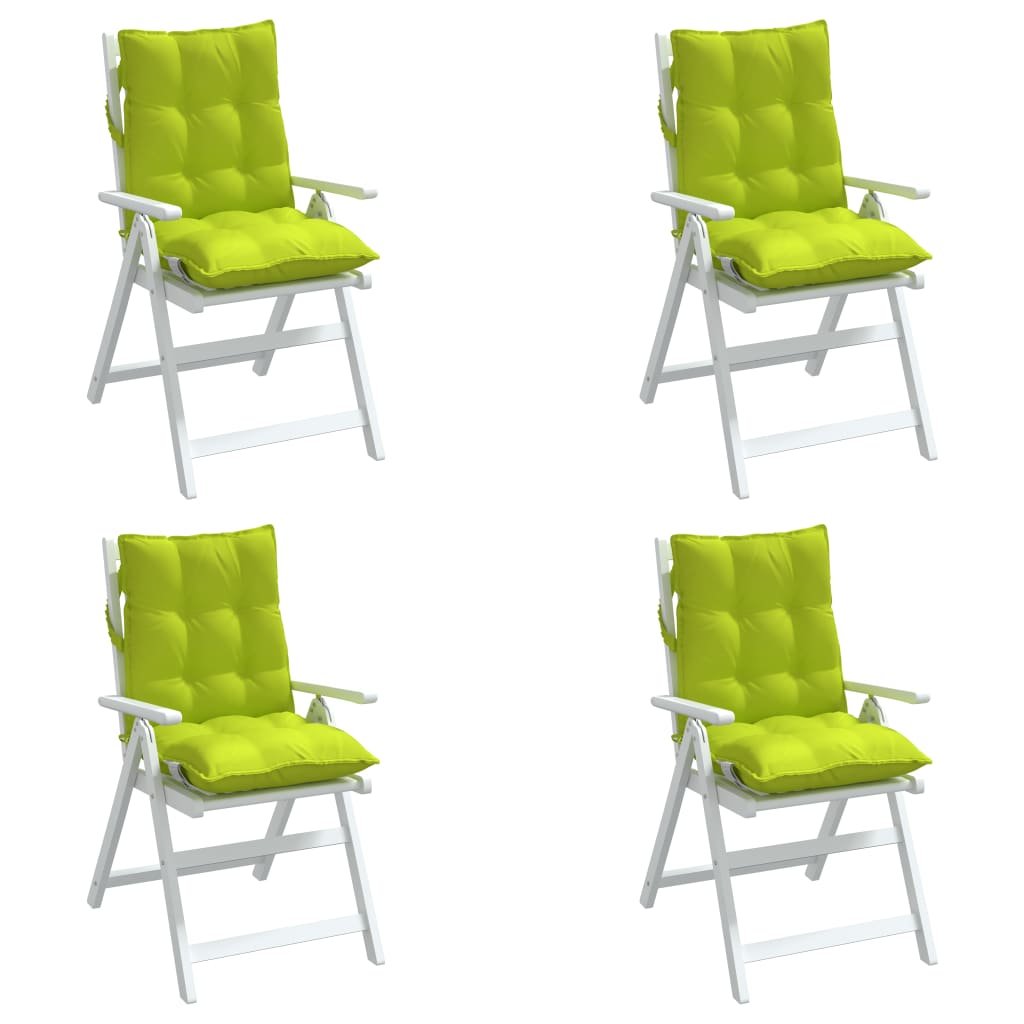 Cuscino da Esterno 4 pz Verde brillante. 100 x 50 x 7 cm