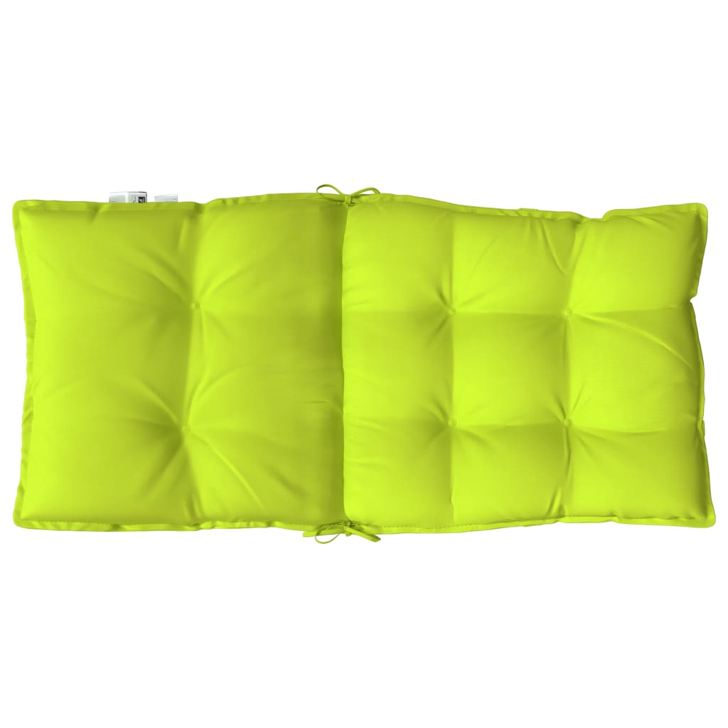 Cuscino da Esterno 4 pz Verde brillante. 100 x 50 x 7 cm
