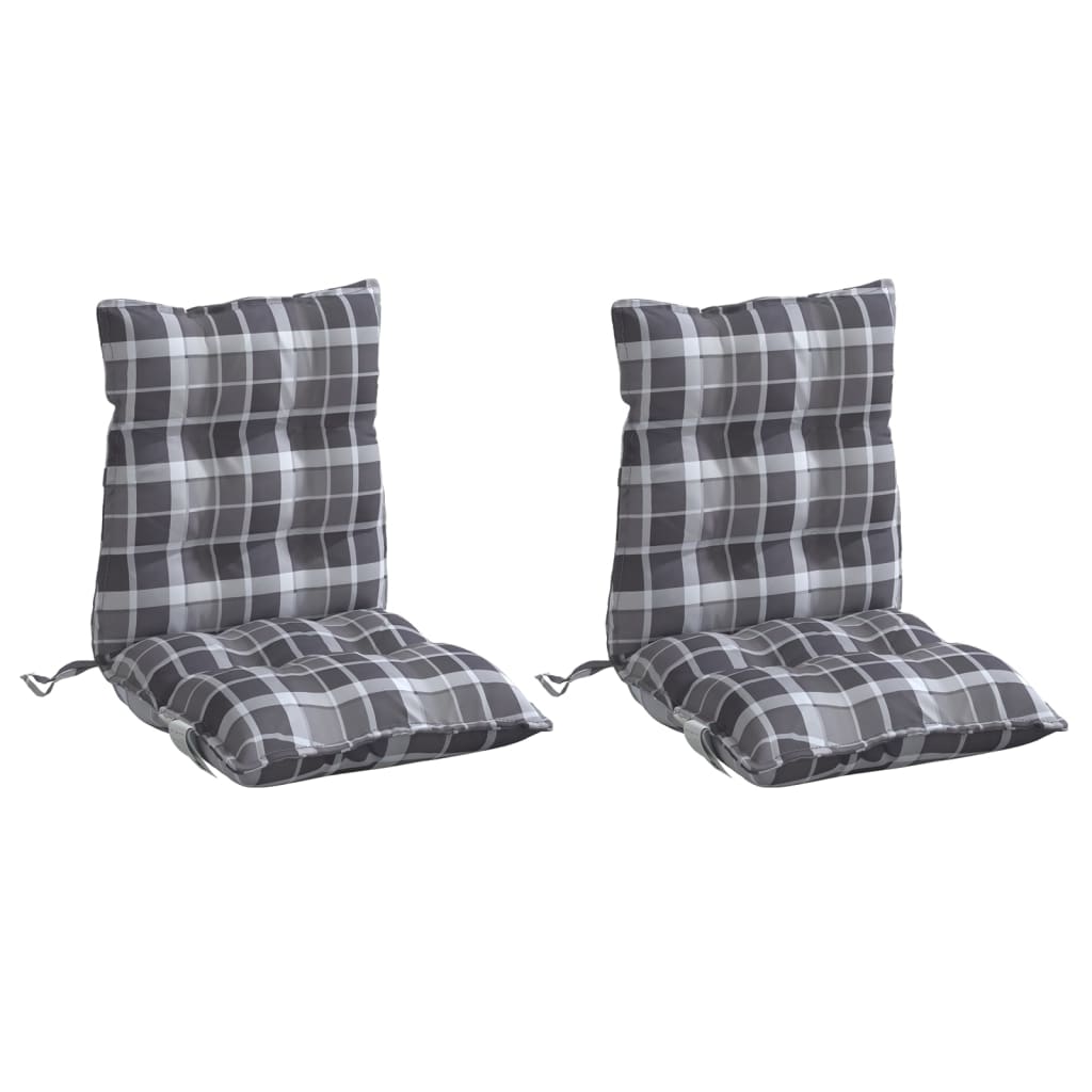 Cuscino da Esterno 2 pz Grigio a quadri