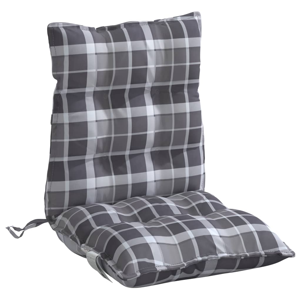 Cuscino da Esterno 2 pz Grigio a quadri