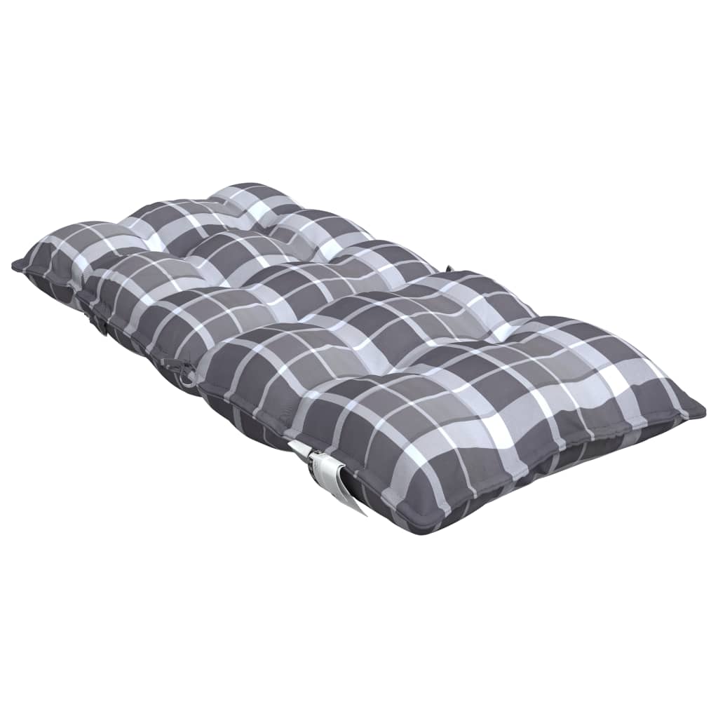 Cuscino da Esterno 2 pz Grigio a quadri