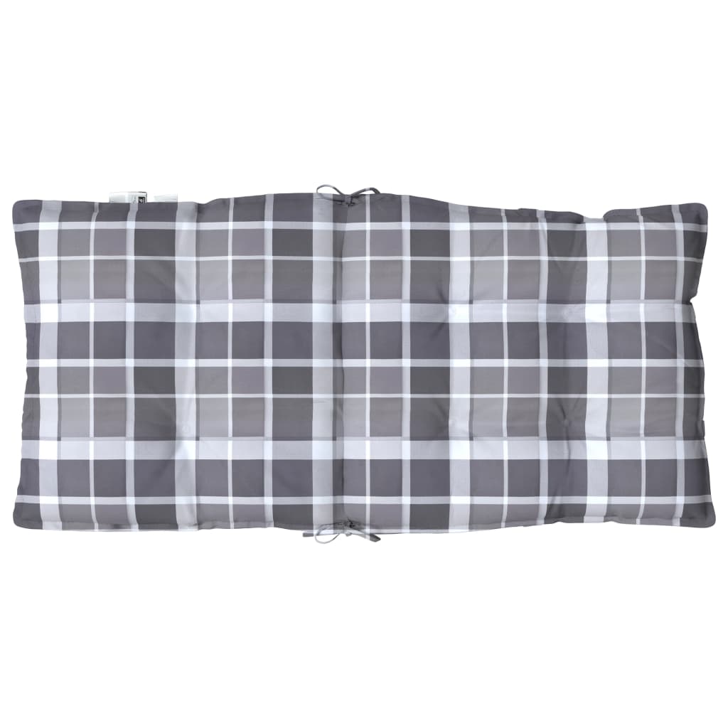 Cuscino da Esterno 2 pz Grigio a quadri