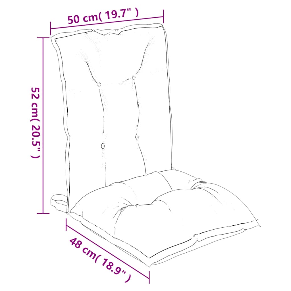 Cuscino da Esterno 6 pz Tessuto Strisce Blu e Bianche