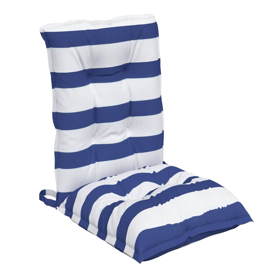 Cuscino da Esterno 6 pz Tessuto Strisce Blu e Bianche