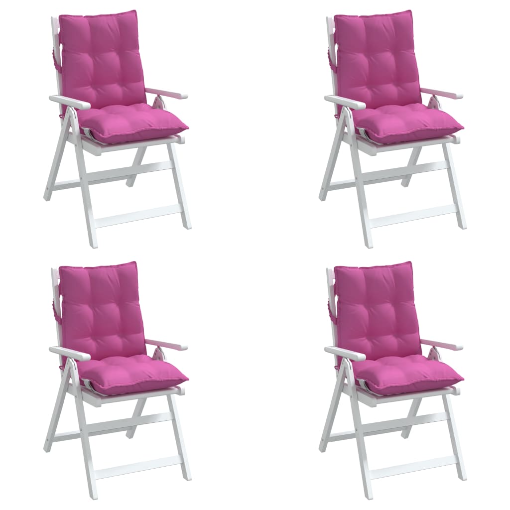 Cuscino da Esterno 4 pz Rosa 100 x 50 x 7 cm