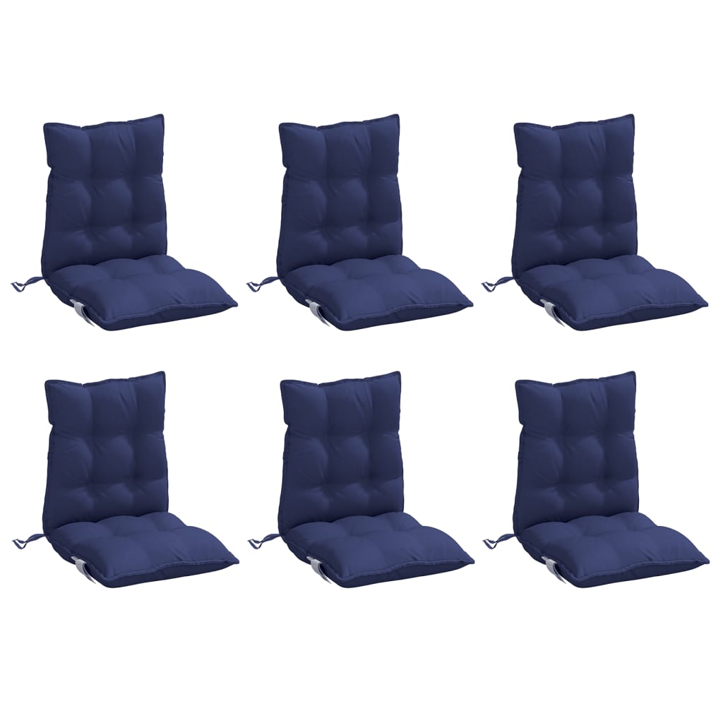 Cuscino da Esterno 6 pz Blu navy Solido
