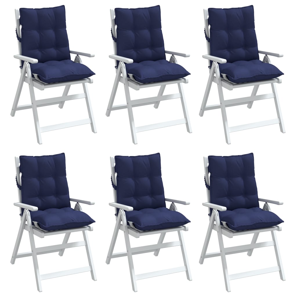 Cuscino da Esterno 6 pz Blu navy Solido