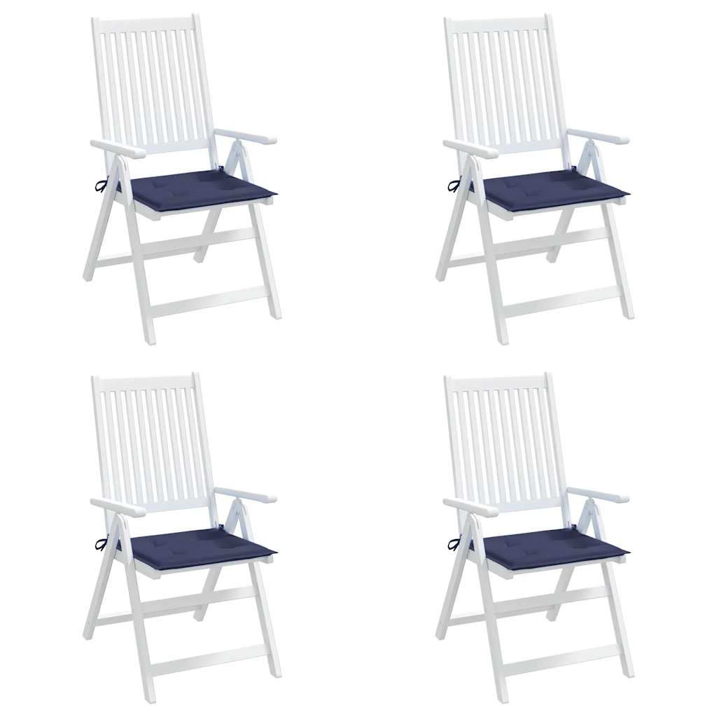 Cuscini per Pallet 4 pz Blu Marino 40x40x3 cm in Tessuto Oxford