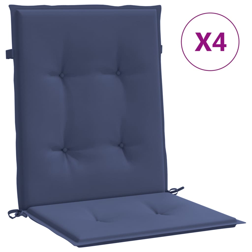 Cuscini posteriori 4 pz Blu navy 100 x 50 x 4 cm