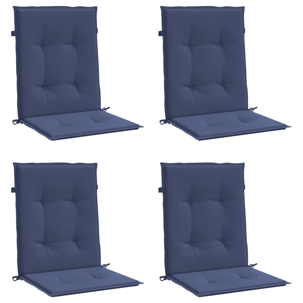 Cuscini posteriori 4 pz Blu navy 100 x 50 x 4 cm