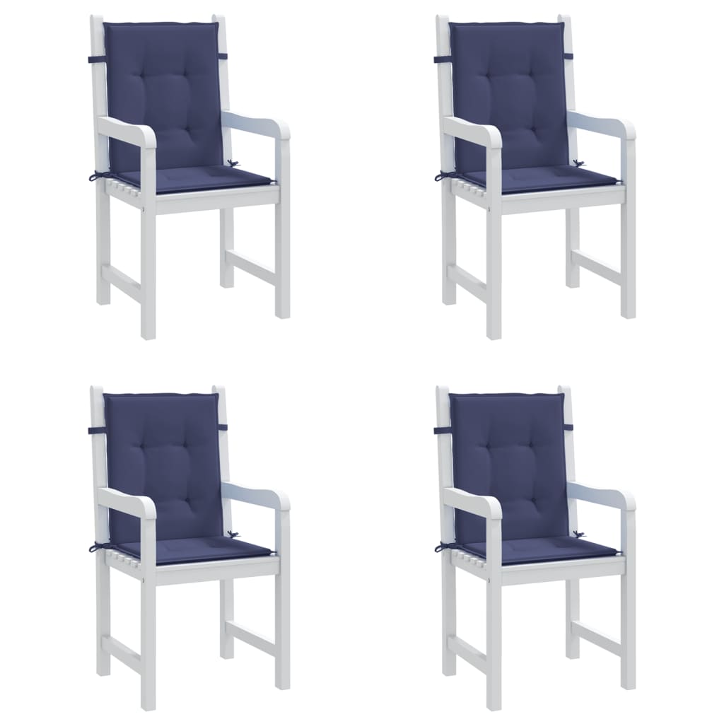 Cuscini posteriori 4 pz Blu navy 100 x 50 x 4 cm