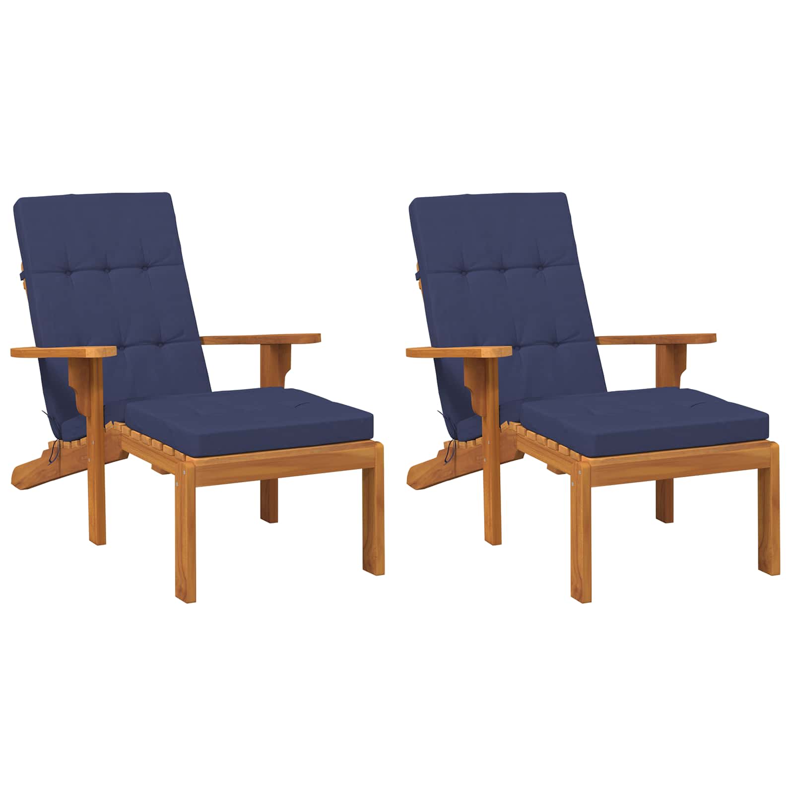 Cuscino da Esterno 2 pz Tessuto Blu navy 180 x 55 x 7 cm