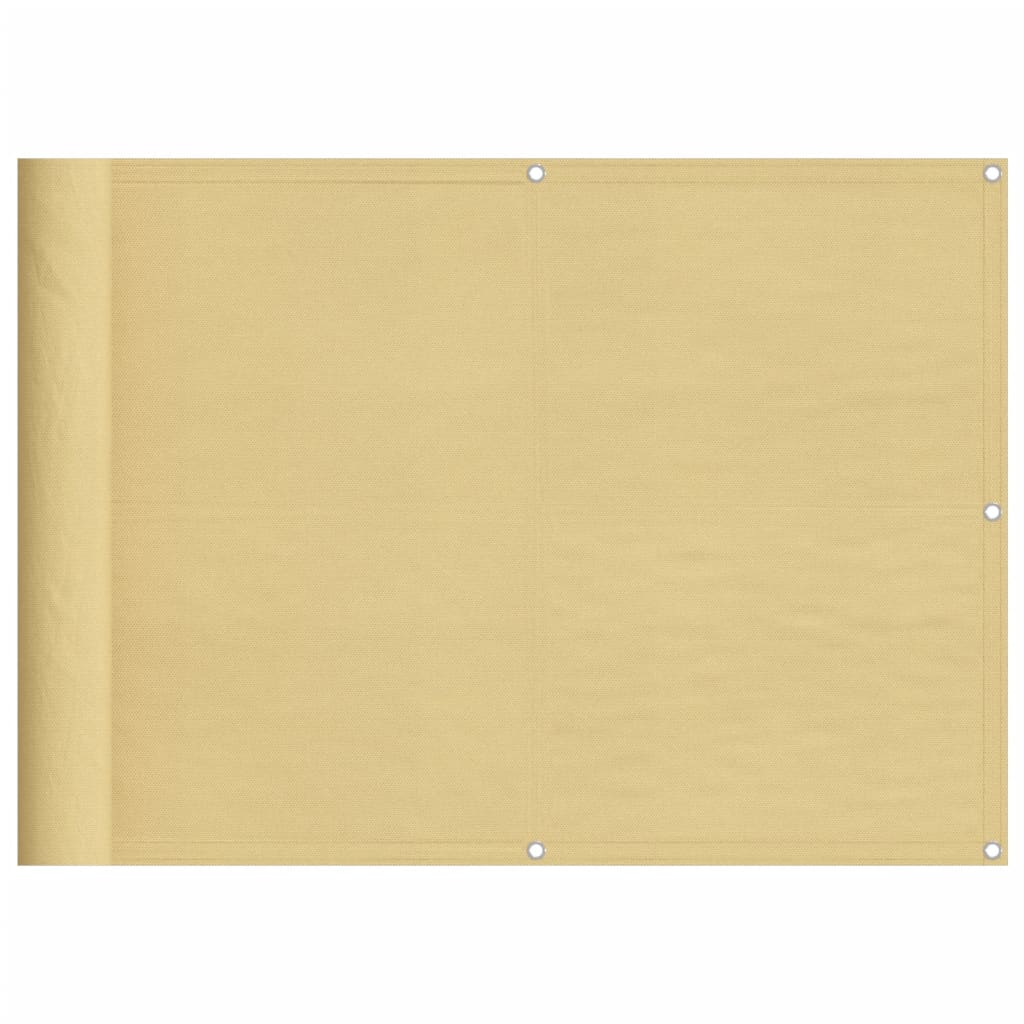 Paravento da Balcone Sabbia 75x300 cm 100% Poliestere Oxford