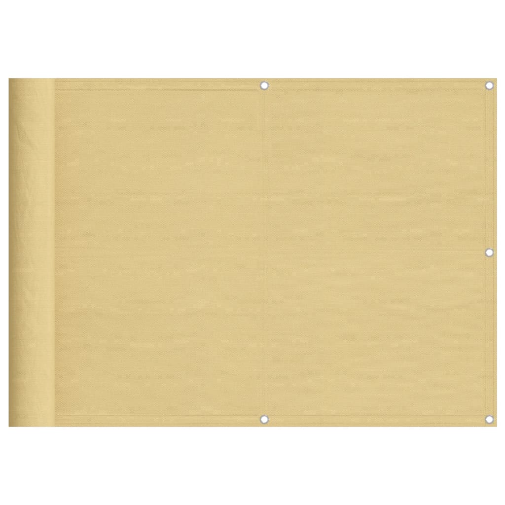 Paravento da Balcone Sabbia 75x500 cm 100% Poliestere Oxford