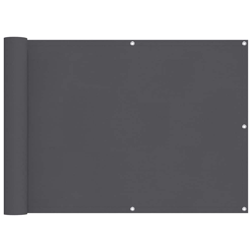 Paravento da Balcone Antracite 75x700 cm 100% Poliestere Oxford