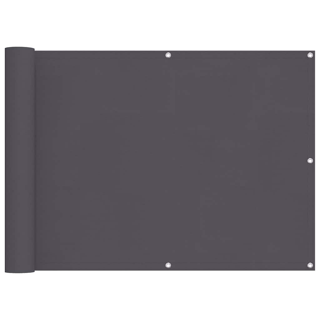Paravento da Balcone Antracite 75x800 cm 100% Poliestere Oxford