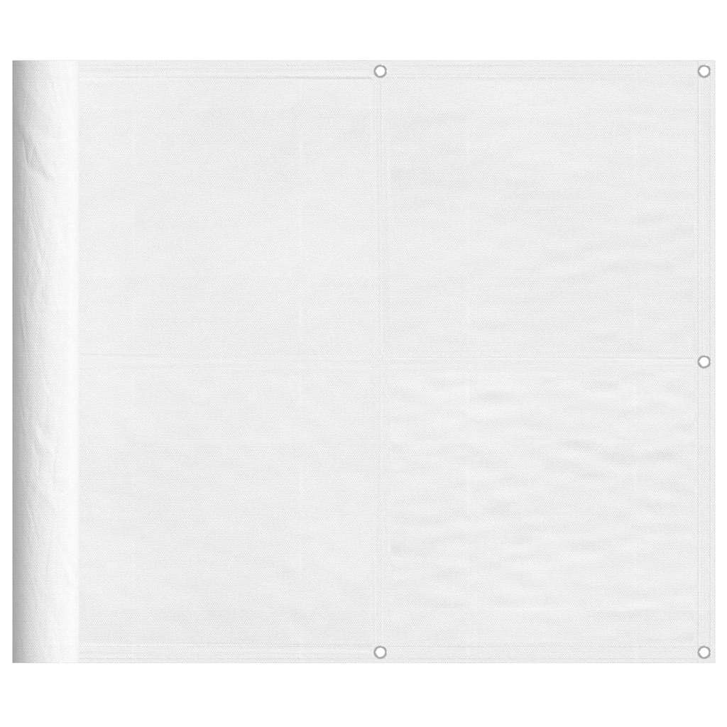 Paravento da Balcone Bianco 90x700 cm 100% Poliestere Oxford